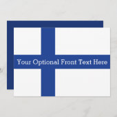 Invitations finlandaises de coutume de drapeau (Devant / Derrière)