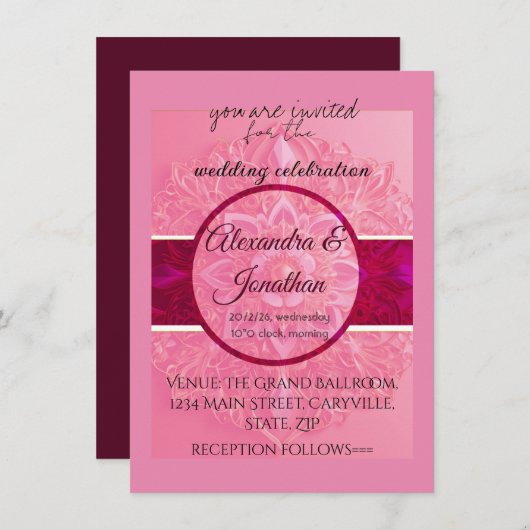 invitations fixes (Devant / Derrière)