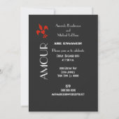 Invitations Fleur de Lis Heart Amour Party (Dos)