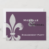 Invitations Fleur de Lis Party Chic Simple (Devant)