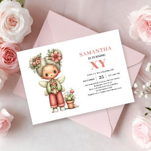 Invitations Fleuris Pastel pour les 3 ans de la Fé