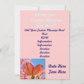 Invitations Fleurs d'Arbre de Cornouiller Rose Ble (Dos)