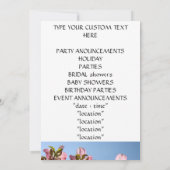 INVITATIONS Fleurs de bois de chien Cartes Faire-p (Dos)