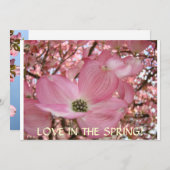 INVITATIONS Fleurs de bois de chien Cartes Faire-p (Devant / Derrière)