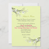 Invitations Fleurs de Cerisier Blanches (Dos)