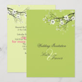 Invitations Fleurs de Cerisier Blanches (Devant / Derrière)