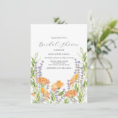 Invitations Fleurs sauvages élégantes de douche nu (Debout devant)