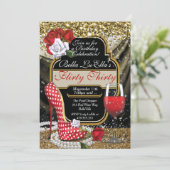 Invitations Flirty de fête d'anniversaire (Debout devant)