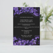 Invitations Floral Black Wedding (Debout devant)