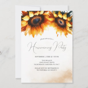 Invitations Floral House Warming Party