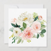 Invitations Floral Retraite Party, Carré Invita (Dos)