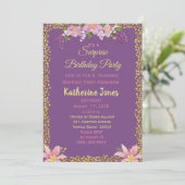 Invitations Floral Surprise Anniversaire (Debout devant)