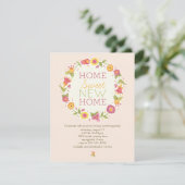 Invitations Floral Wreath House Fête de Réchauffem (Debout devant)