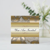 Invitations florales asiatiques Gold et Silver Par (Debout devant)