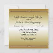 Invitations florales asiatiques Gold et Silver Par (Dos)