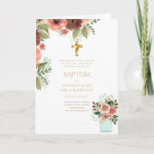 Invitations florales BAPTISM de 4 pg - Programme (Devant)