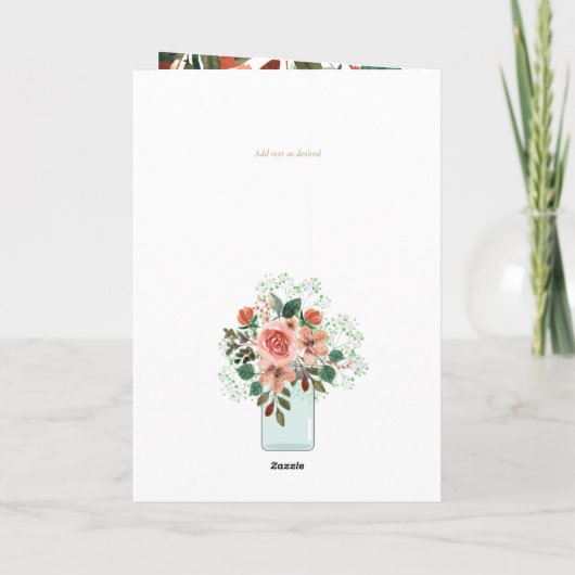 Invitations florales BAPTISM de 4 pg - Programme (Dos)