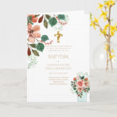 Invitations florales BAPTISM de 4 pg - Programme (Fleur jaune)