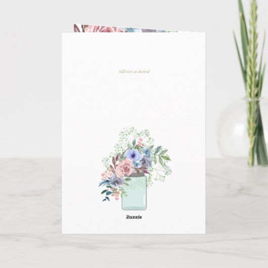 Invitations florales BAPTISM de 4 pg - Programme (Dos)