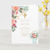 Invitations florales BAPTISM de 4 pg - Programme (Fleur jaune)