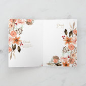 Invitations florales BAPTISM de 4 pg - Programme (Intérieur)