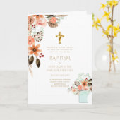 Invitations florales BAPTISM de 4 pg - Programme (Fleur jaune)