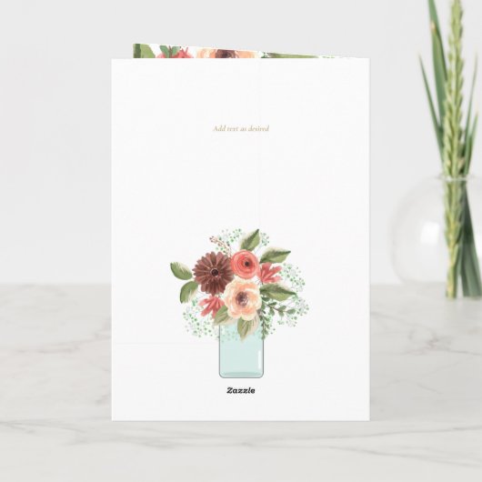 Invitations florales BAPTISM de 4 pg - Programme (Dos)