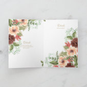 Invitations florales BAPTISM de 4 pg - Programme (Intérieur)