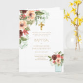 Invitations florales BAPTISM de 4 pg - Programme (Fleur jaune)