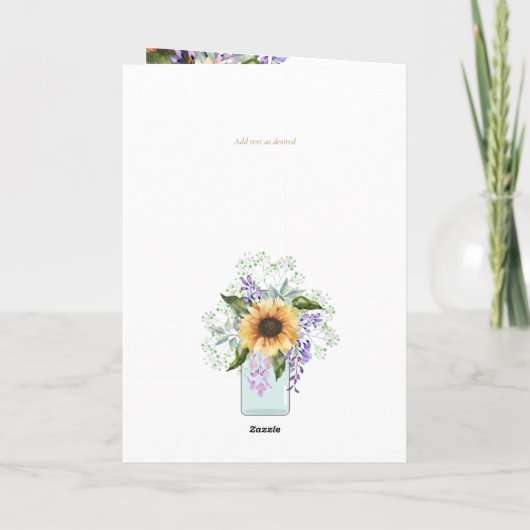 Invitations florales BAPTISM de 4 pg - Programme (Dos)