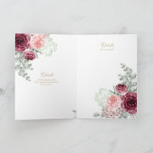 Invitations florales BAPTISM de 4 pg - Programme (Intérieur)