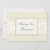 Invitations florales beiges de renouvellement de (Dos)