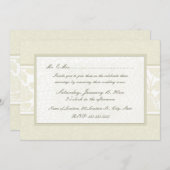 Invitations florales beiges de renouvellement de (Devant / Derrière)