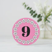 Invitations florales de 9ème de la fille rose de (Debout devant)