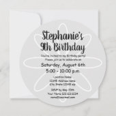 Invitations florales de 9ème de la fille rose de (Dos)