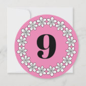 Invitations florales de 9ème de la fille rose de (Devant)