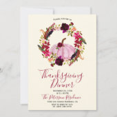 Invitations florales de Bourgogne moderne (Devant)