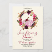 Invitations florales de Bourgogne moderne (Devant)