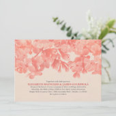 Invitations florales de corail de mariage (Debout devant)