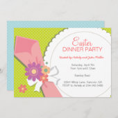 Invitations florales de dîner (Devant / Derrière)