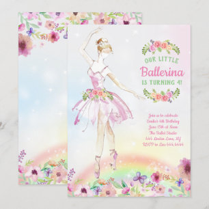 Invitations florales de fête d'anniversaire de