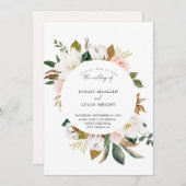 Invitations florales de Magnolia (Devant / Derrière)