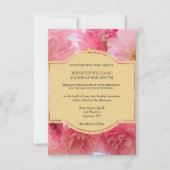 Invitations florales de mariage de fleurs de (Devant)