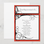 Invitations florales de mariage de kaki (Devant / Derrière)