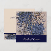 Invitations florales de mariage de motif de (Devant / Derrière)