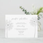 Invitations florales de mariage de pissenlit (Debout devant)
