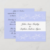 Invitations florales douces de mariage de (Devant / Derrière)