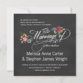 Invitations florales formelles de mariage de (Devant)