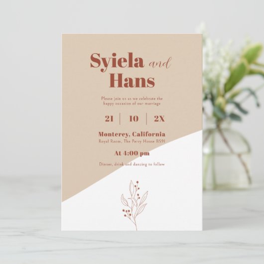 Invitations florales modernes (Debout devant)