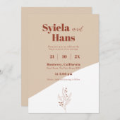 Invitations florales modernes (Devant / Derrière)